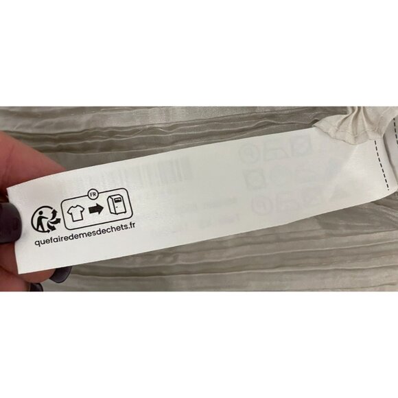 Massimo Dutti Womens Asymmetric Dress XS Pearl Gray Special Edition 6605/300 NWT - Picture 12 of 16